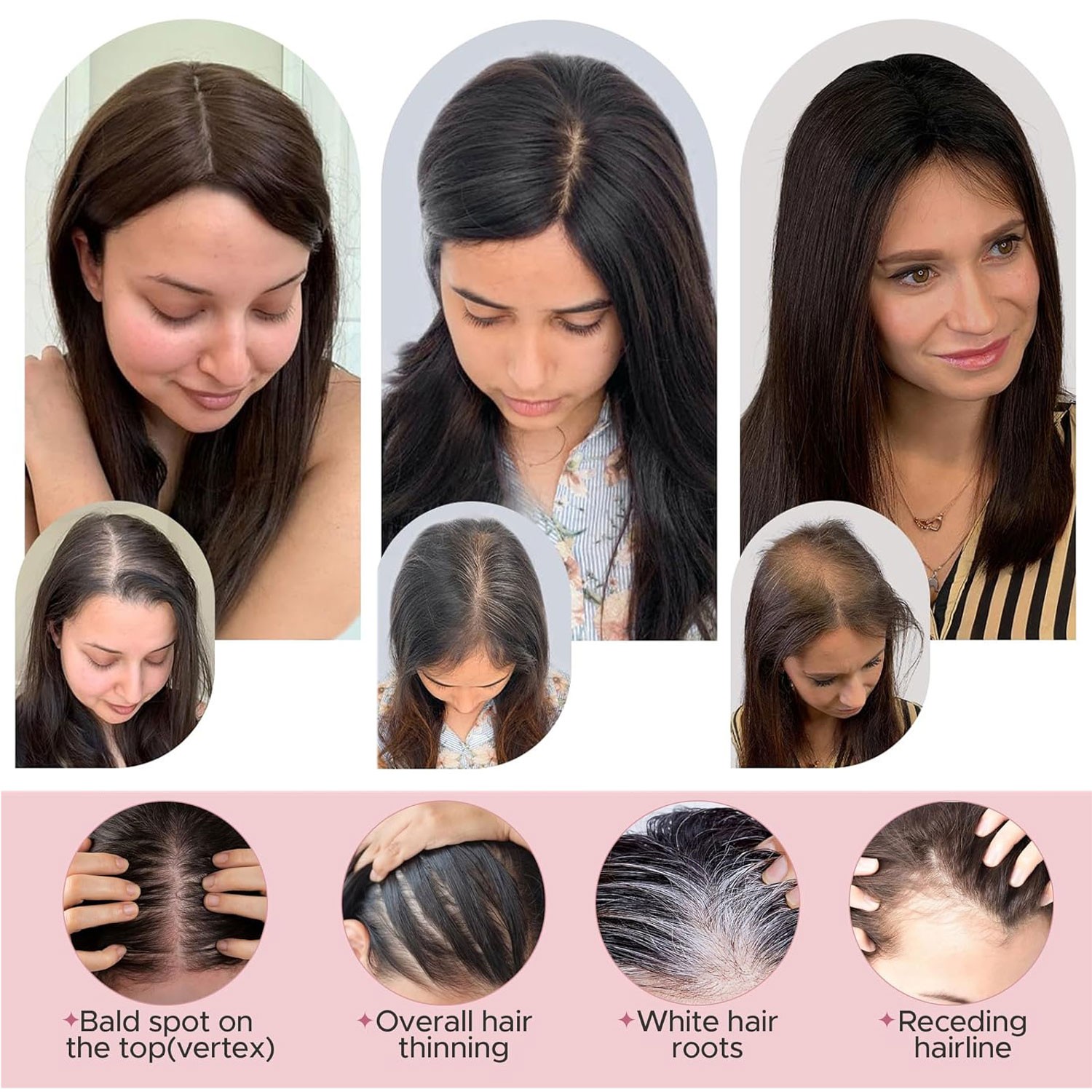 2026 100% Human Hair Topper Toupee Clip in Hairpiece Bangs Bob Top Wig For Women