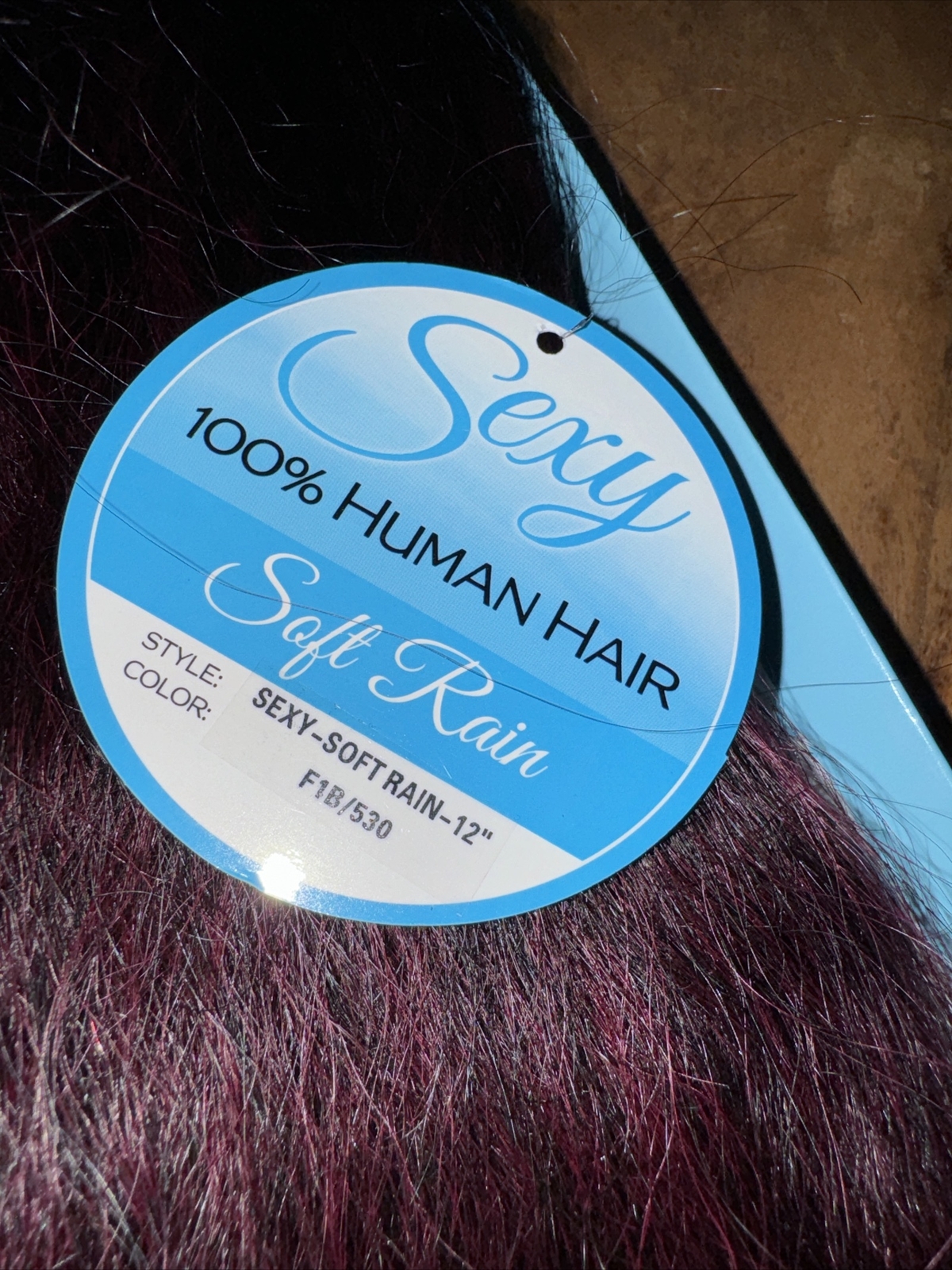 Sexy Soft Rain 100% Human Hair 12” WEFT COLOR F1B/530