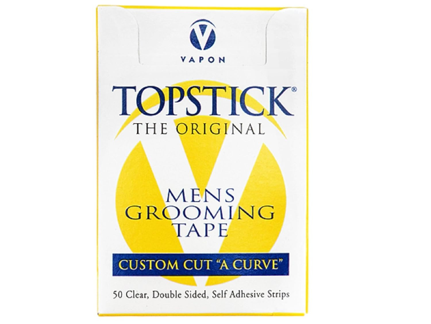 Topstick The Original Custom Cut “A Curve”Men’s Grooming Tape – 50 Strips Box