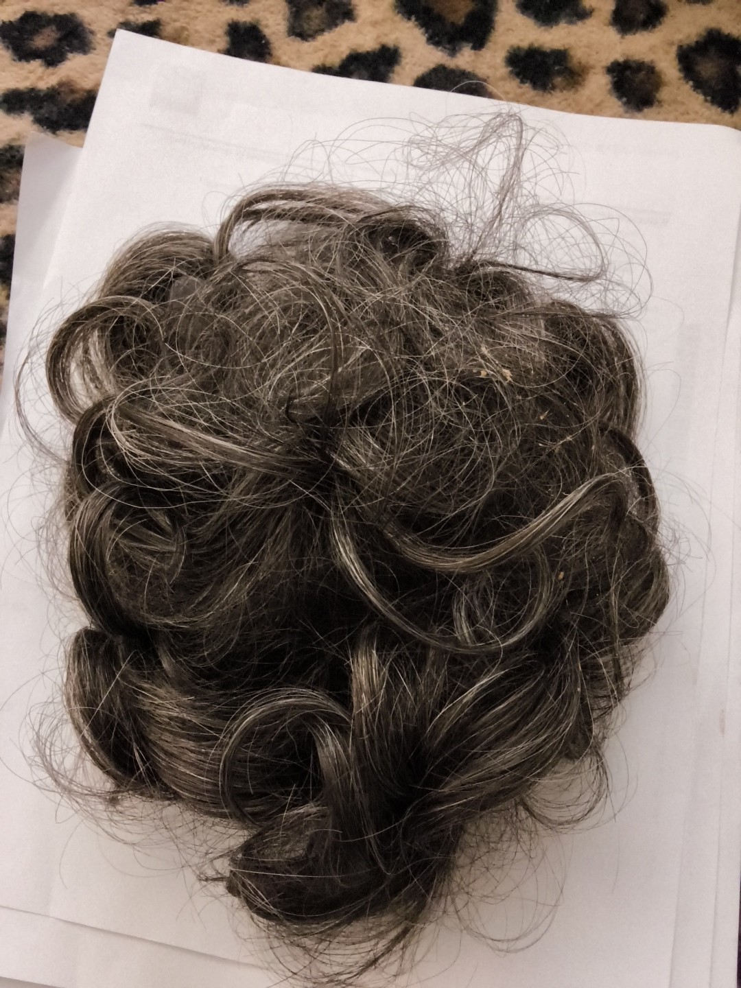 by PRETTYSHOP Messy Scrunchie Bun Voluminous Wavy Hairpiece Heat ASH BROWN G10A
