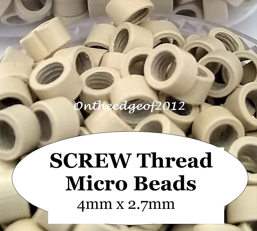 4mm Micro Rings Beads Screw Thread Beads 1000 pcs per Bottle 4.mm X 2.7mm