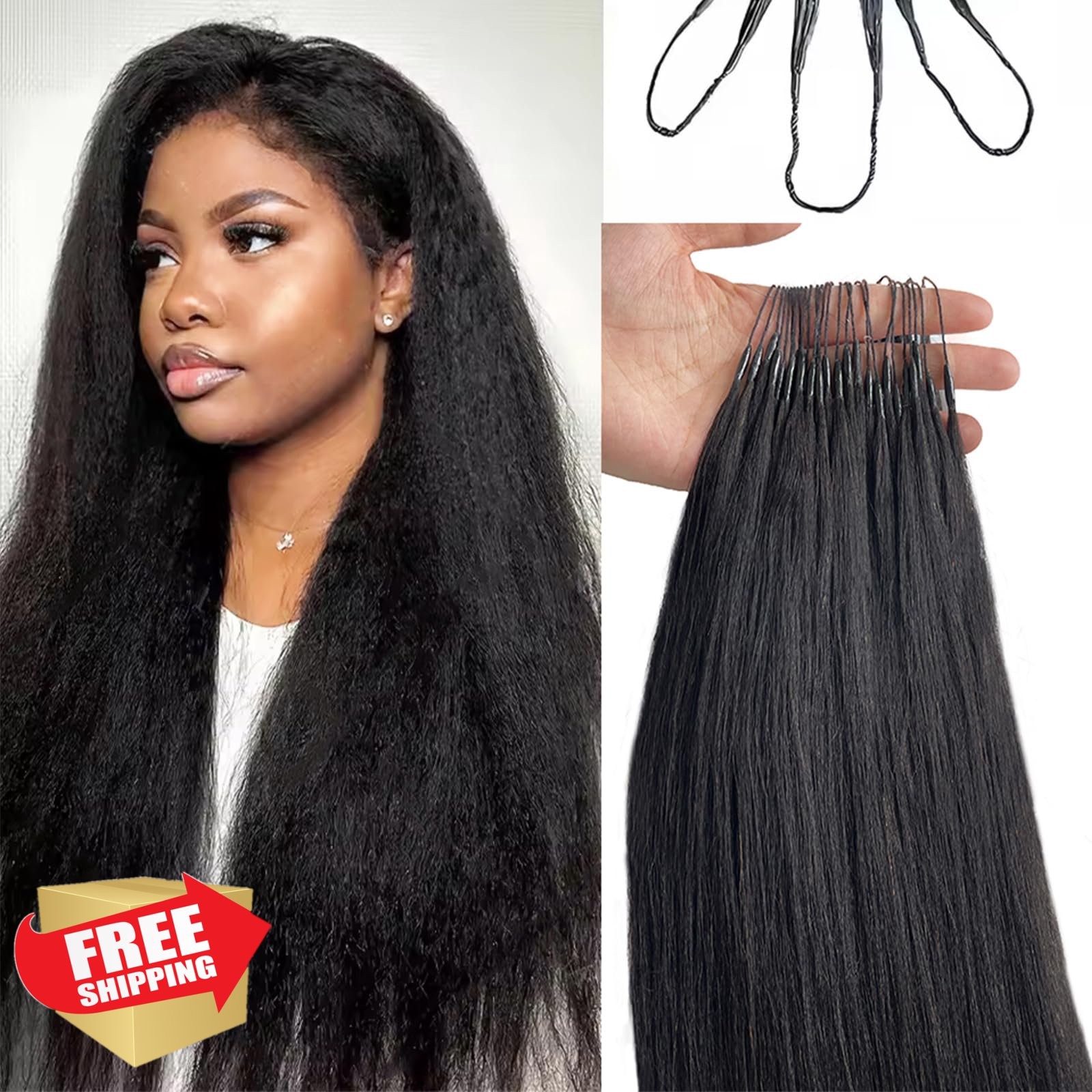 Munx 20 Inch #1B Yaki Straight Crochet Hair