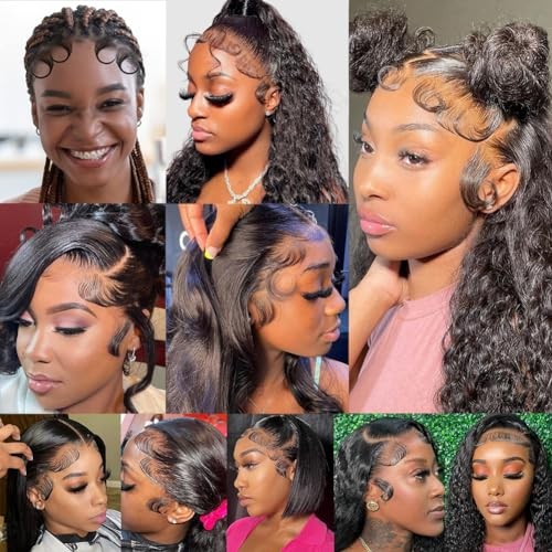 Edges Hair HD Lace Strips for Women – Reusable 4 Pcs (I+V) Natural Black