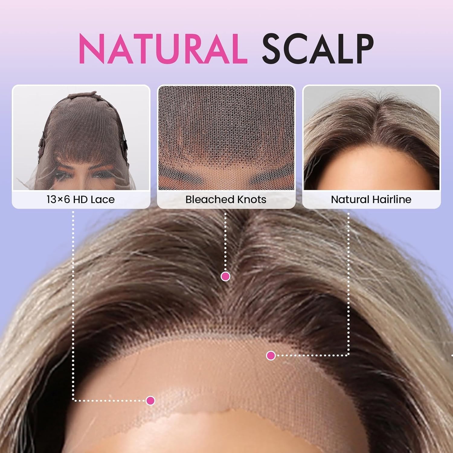 ❤️LACE FRONT WIGS HUMAN HAIR BLENDED BLONDE STRAIGHT