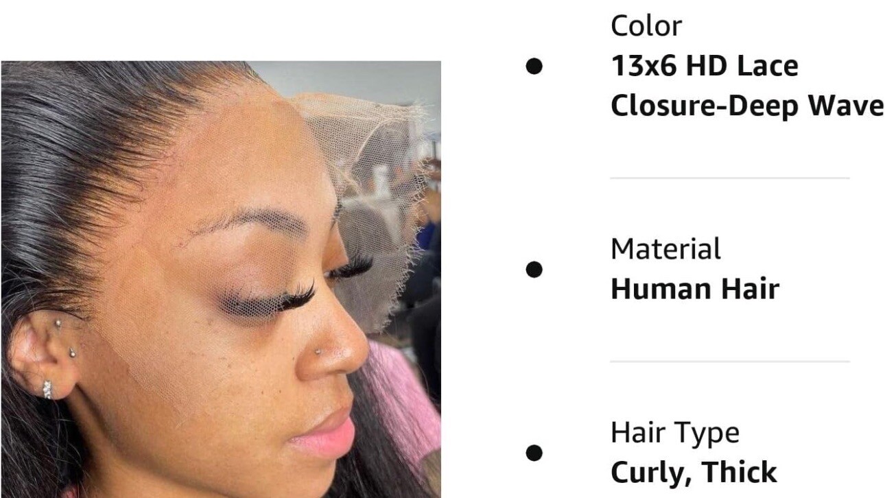 BEEOS 13×6 SKINLIKE Real HD Lace Frontal Only Deep Wave 0.10mm Ultra-thin