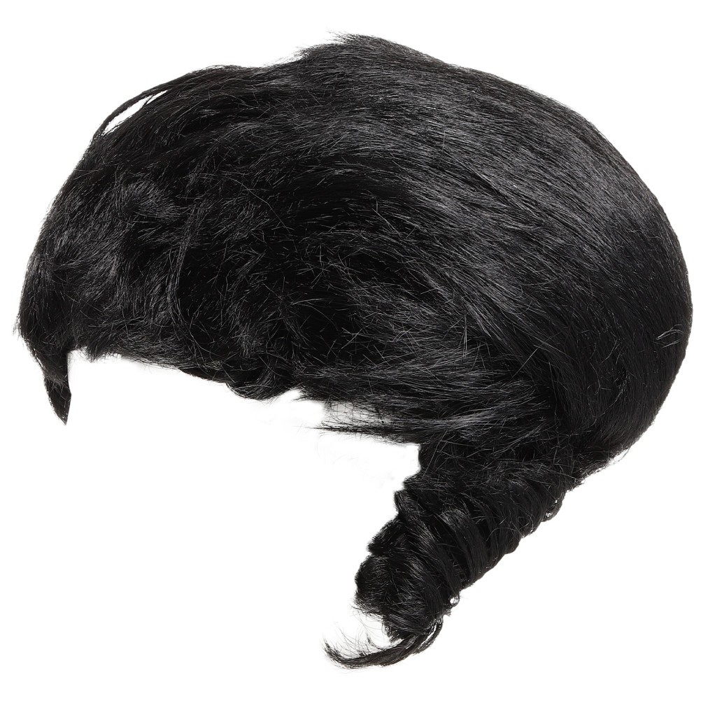 High Temperature Fiber Black Wig for Men Cosplay Party Style