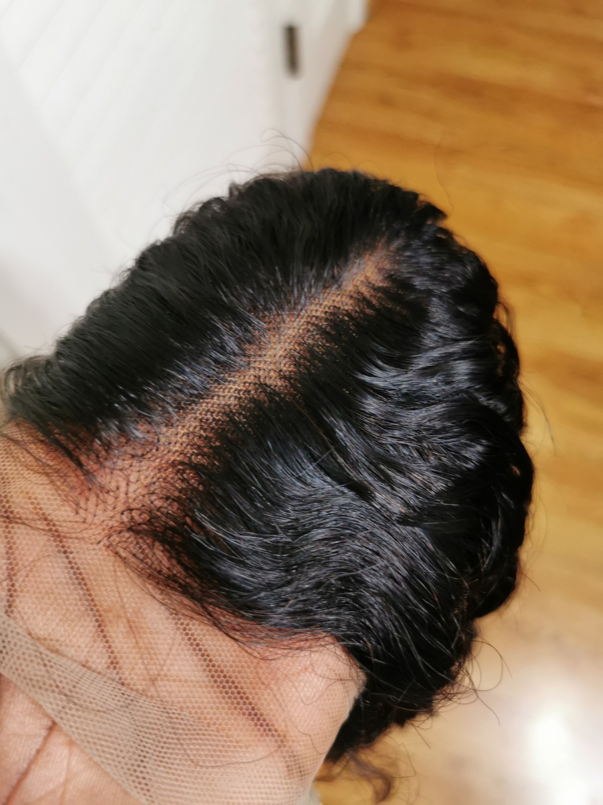 30” High Quality Natural Black Deep Wave Curly Human Hair 13X6 Front Lace Wig.