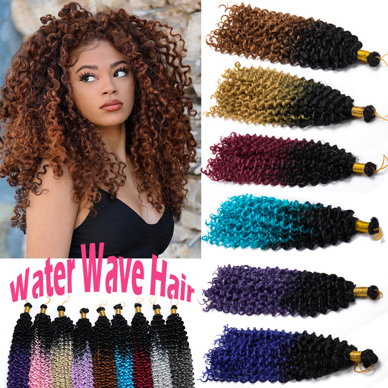 100% Natural Crochet Deep Wave Curly As Human Hair Extensions Woman Water Wave