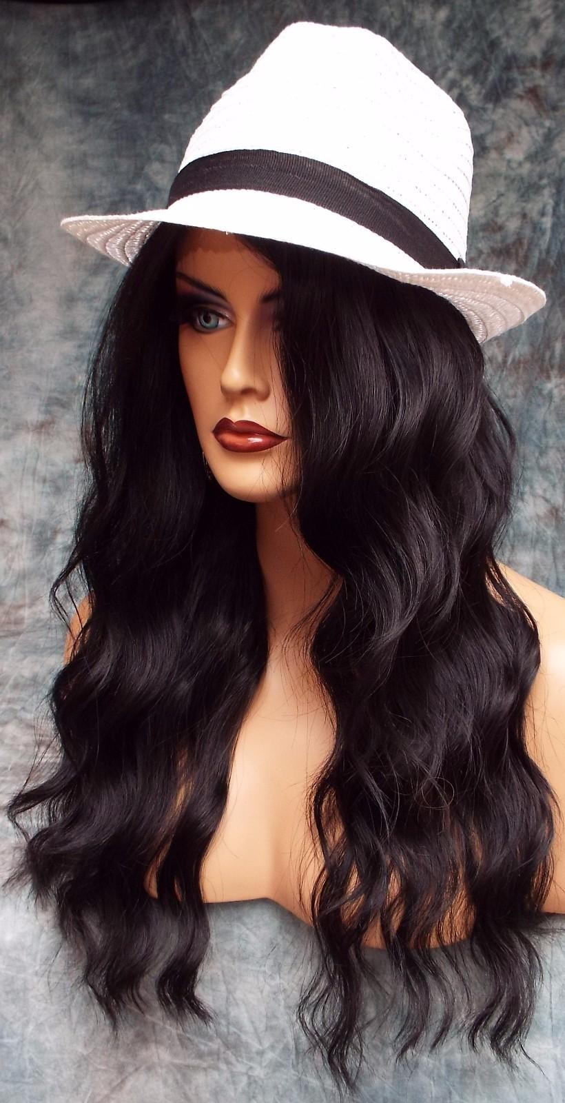 LACE FRONT HAND TIED EAR 2 EAR LACE HEAT FRIENDLY #1B SOFT BLACK WIG US SELL 454