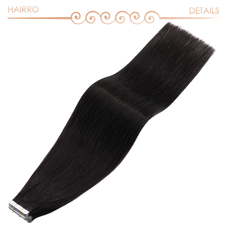 8A Tape In Extensions, 100% Real Remy Soft Human Hair Hairpiece Skin Weft 18Inch