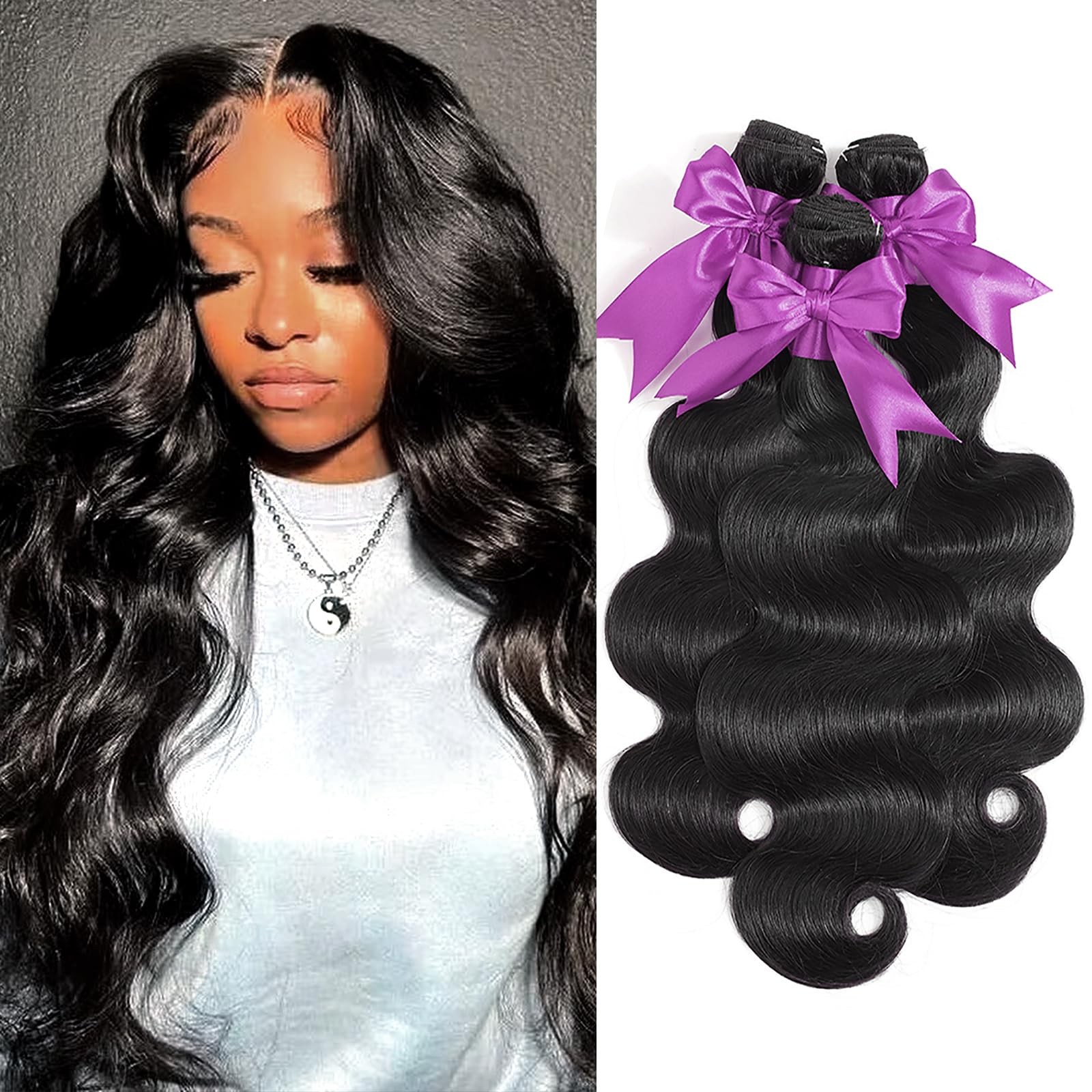 BEANATASHA 12A Human Hair Bundles 16 18 20 Inch Body Wave Bundles Human Hair …