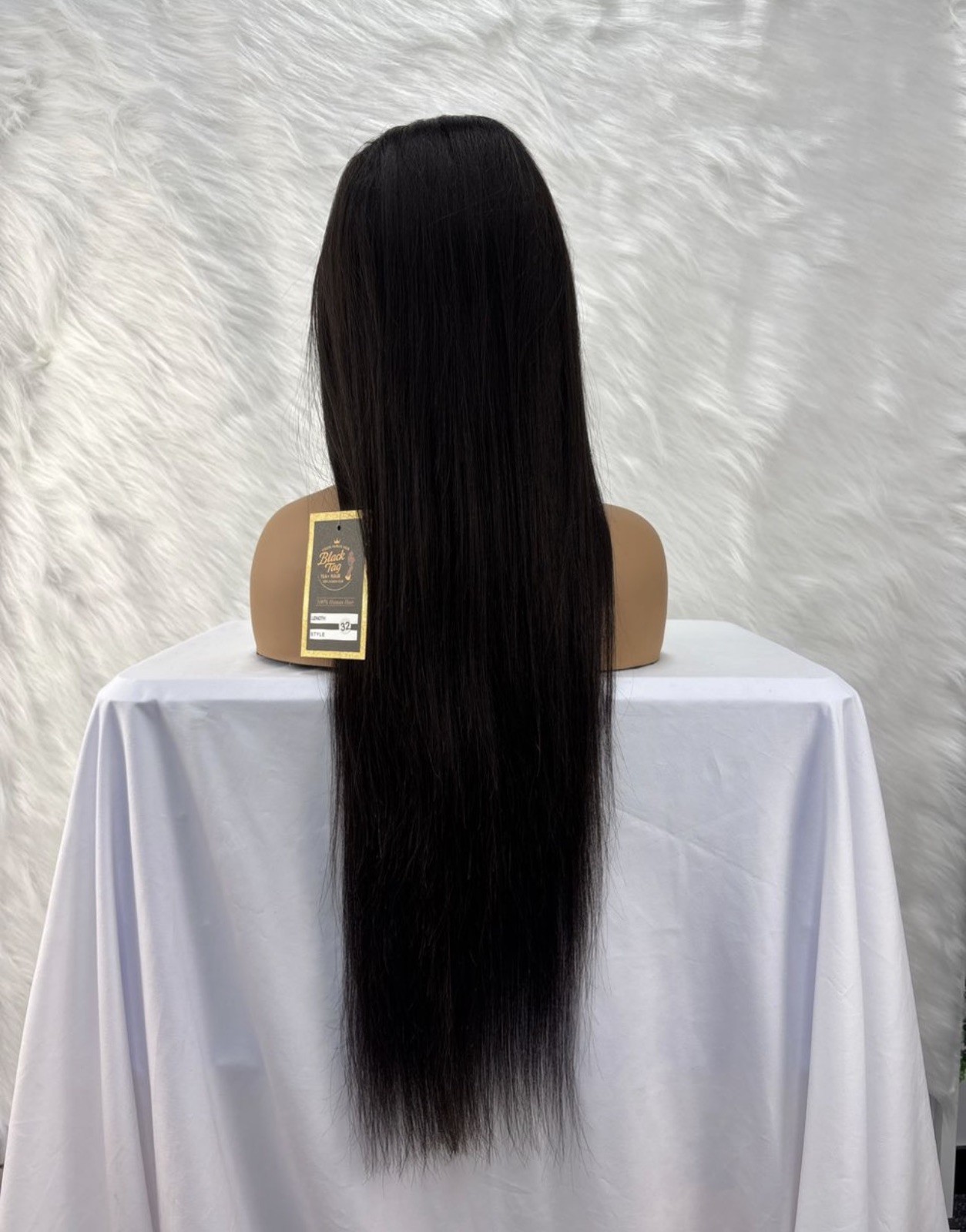 100% Human Hair Wigs straight 13×6 Lace Frontal 32”inch Natural 200%d 250gm