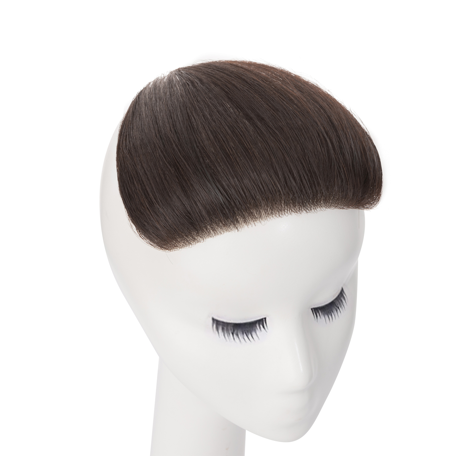 Mens Toupee Human Hair Replacement System V-loop Super Thin PU Skin Hairpiece US