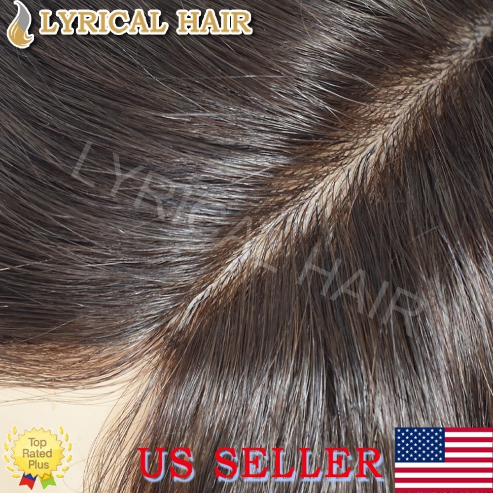 Lyrical Hair Mens Toupee Full PU Human Hair Piece All Colors Durable Hair System