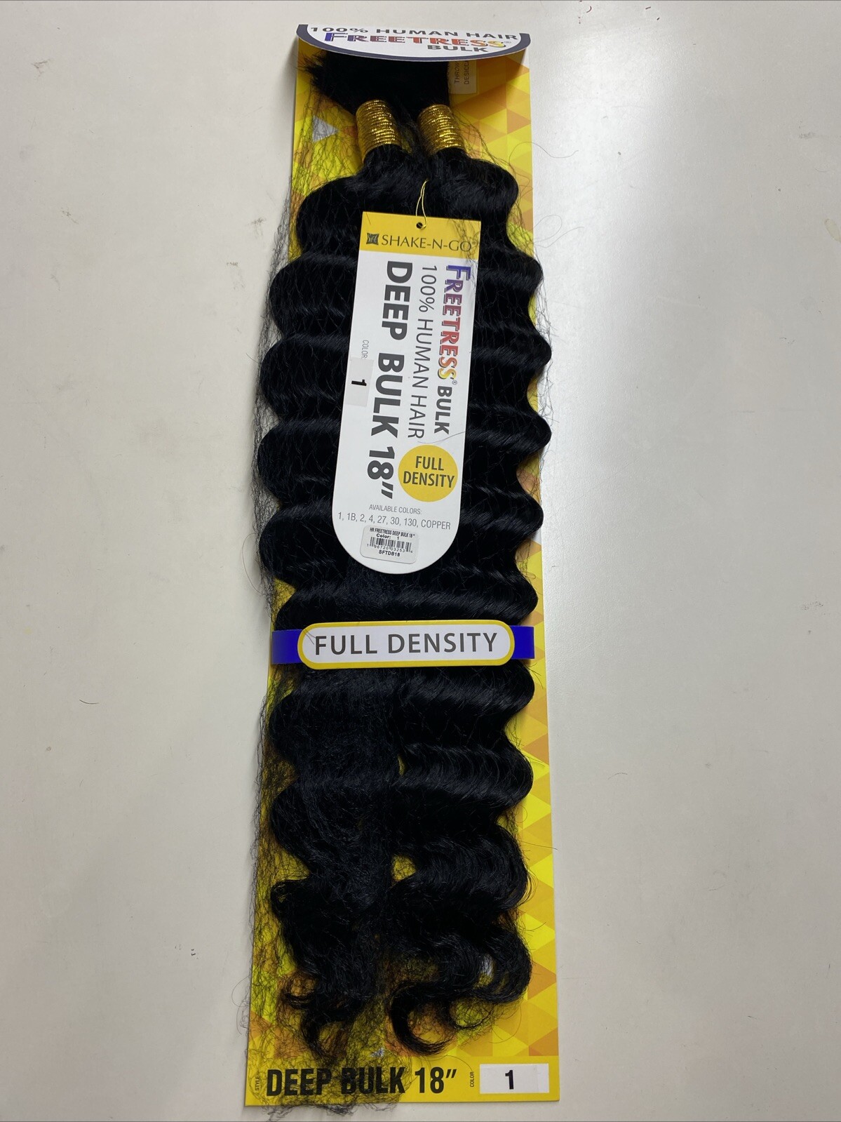FREETRESS 100% HUMAN HAIR_DEEP BULK 18″_#1