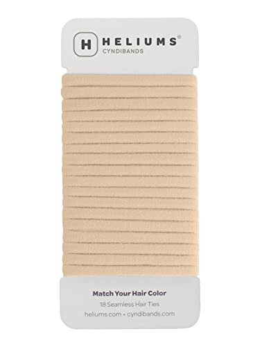 Seamless Hair Ties – – Skinny 6mm No Damage Ponytail Holders, Beige Blonde