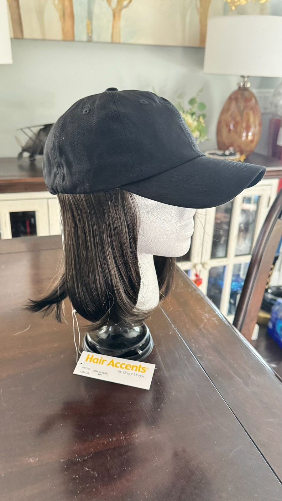 CLASSIC HAT WITH HAIR by HENRY MARGU, Black Baseball Cap *6 Colors *New*
