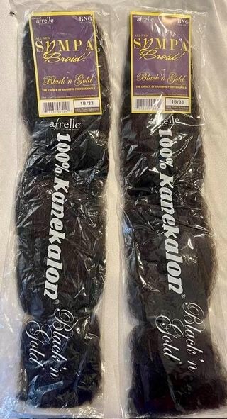 2 pack kanekalon braid hair