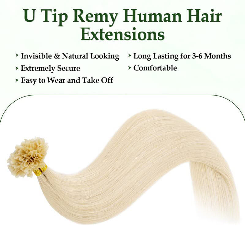 CLEARANCE Nail U Tip Hair Extensions Real Remy Human Hair Ktip Fusion Pre Bonded