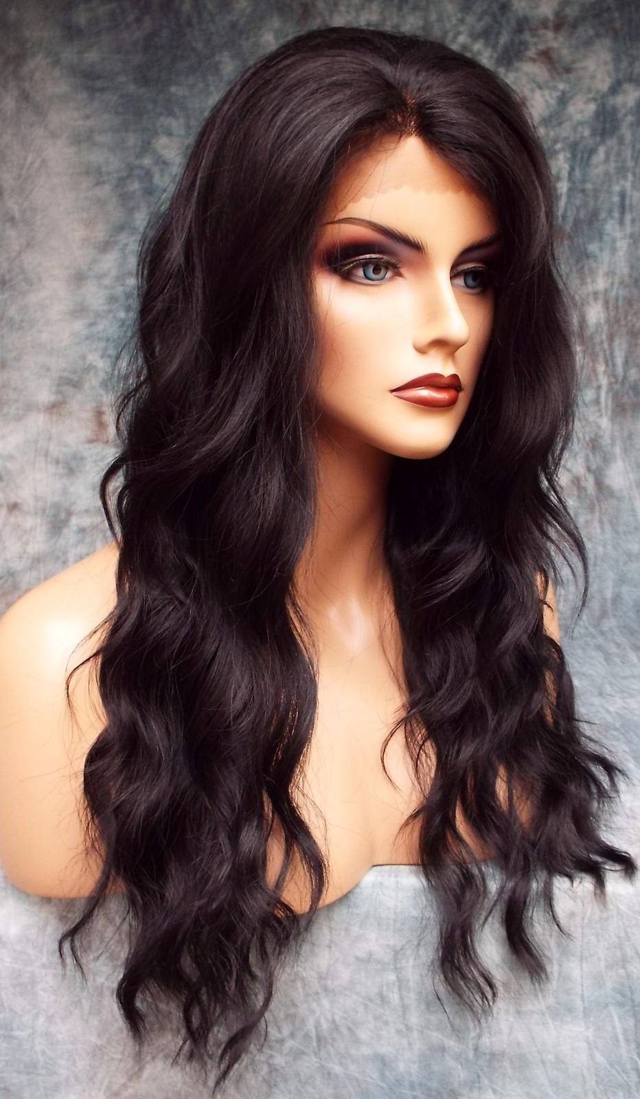 LACE FRONT HAND TIED EAR 2 EAR LACE HEAT FRIENDLY #1B SOFT BLACK WIG US SELL 454