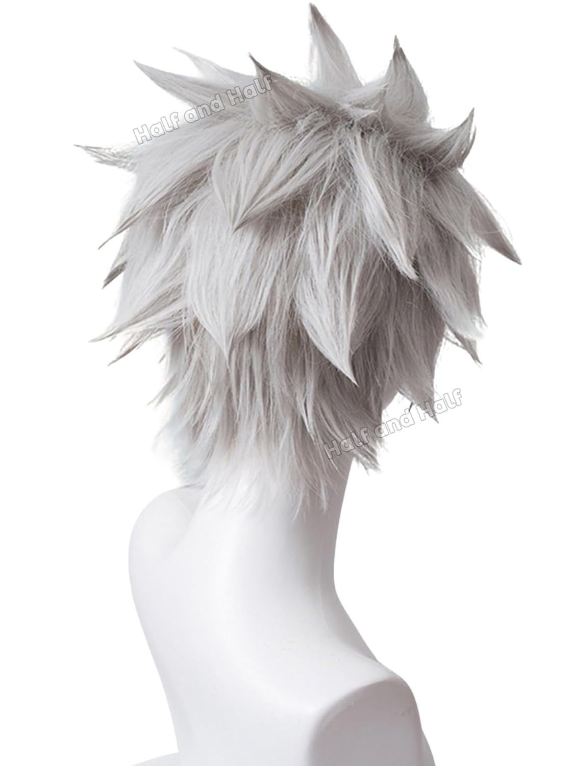 12″ Silver White Sanemi Straight Wig for Men Halloween Cosplay 155E082198