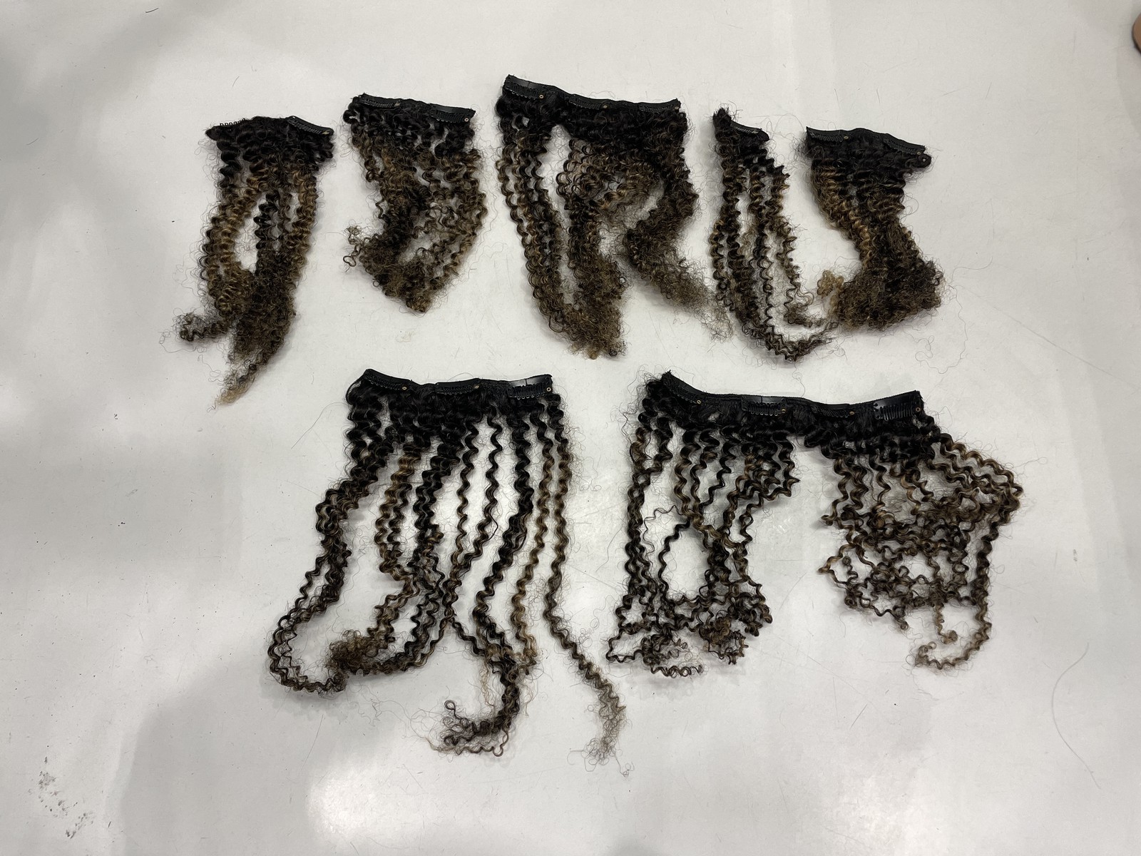 Sassina 18″ Afro Curly Human Hair Clip-In Extensions 7pc, 1BT1BP27
