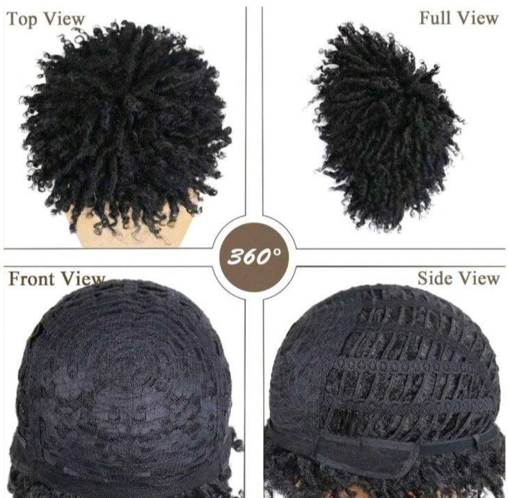Short Dreadlock Wig For And Men Afro Faux Locs Dreads Wig Heat Resistant Short B