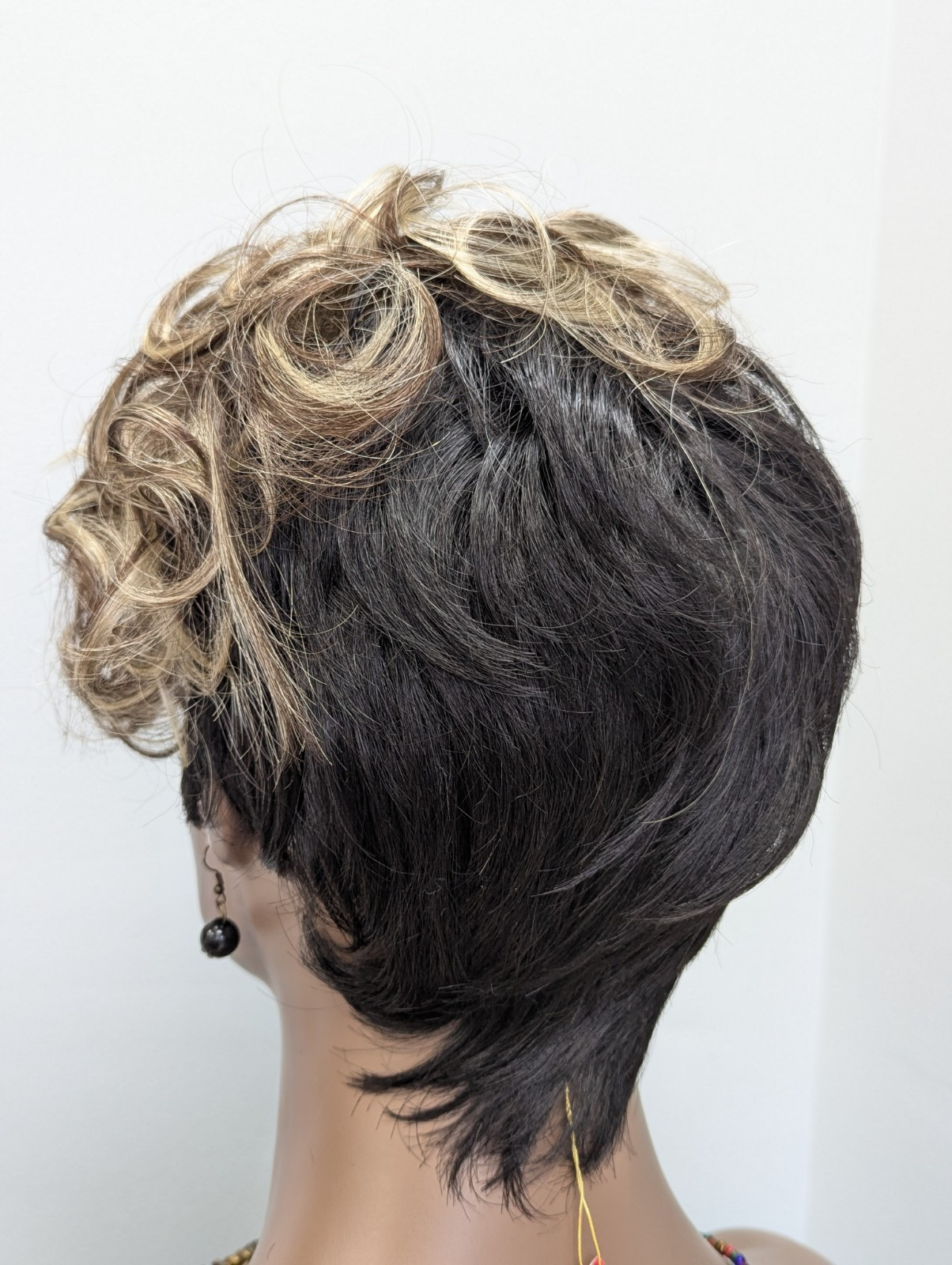 Synthetic Pull Through Topper Wiglet Snap In Golden Brown/ Blonde 8/26