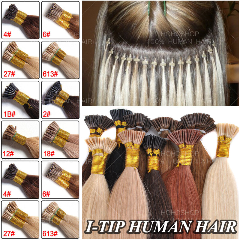 Pre Bonded Fusion Keratin I Tip Stick 100% Remy Human Hair Extensions Micro Ring