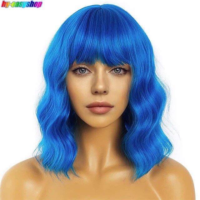 13 Colors Wigs Short Wave Curly Synthetic Hair For Women Party Cosplay Costume