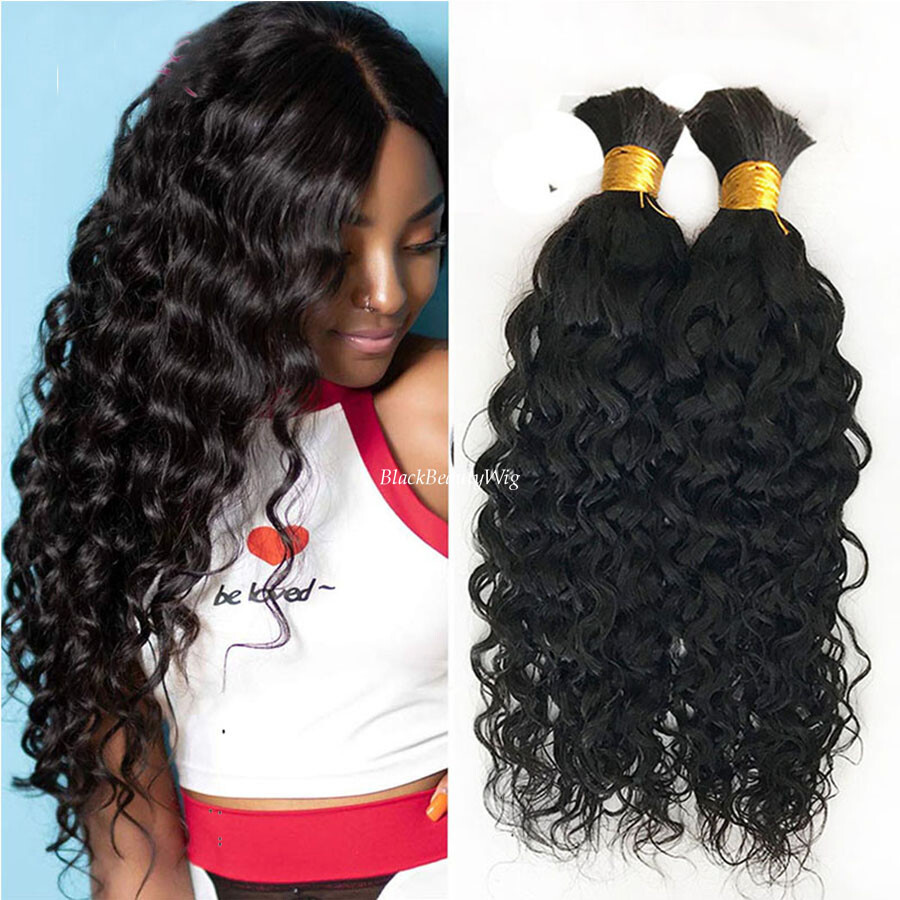 Curly Brazilian Human Hair Bulk For Braiding Remy Crochet Braids Hair 100g 1Pcs