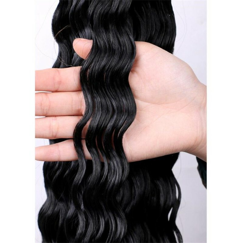 32″ Deep Wave Crochet Hair Braids Afro Curls Ocean Wave Braiding Hair Extensions