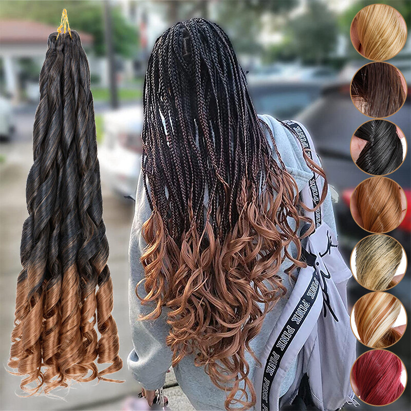 Bouncy French Curl Braids Thick Braiding Hair Pre-Stretched Crochet Extensions