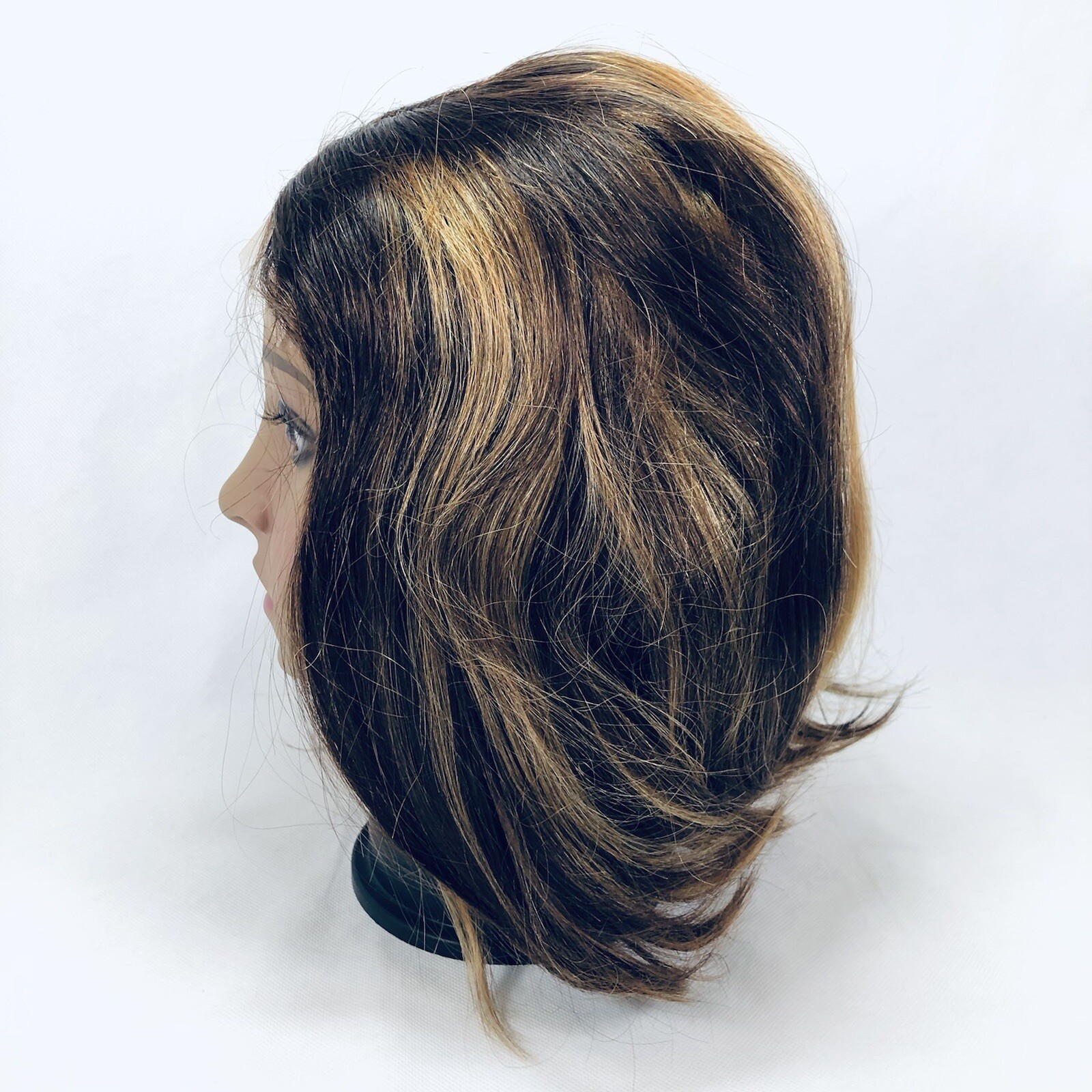 Glueless 4/27 Highlight Bob Human Hair Wigs Brazilian Straight Lace Front 4×1 T