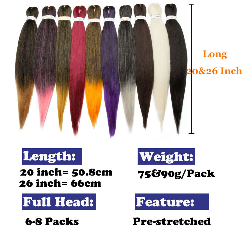 XPression Ultra Braid 100% Kanekalons Braiding Pre-Stretched Perm Hair Extension