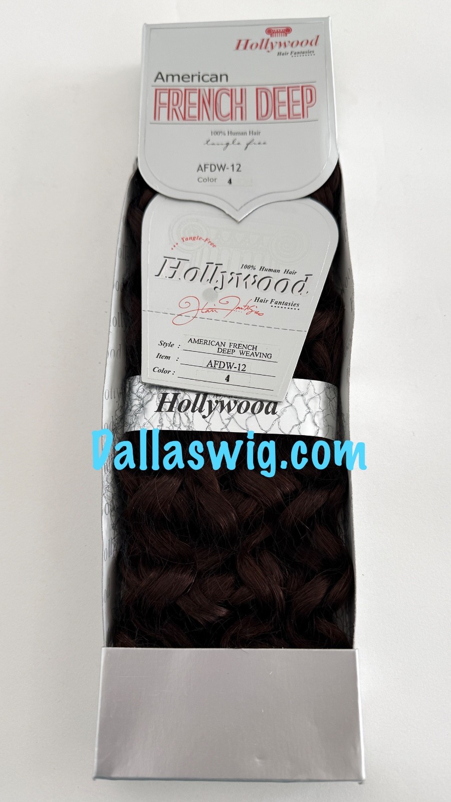 SALE 100% Human Hollywood American French Deep Wave Weaving Hair AFDW 12″ ONE