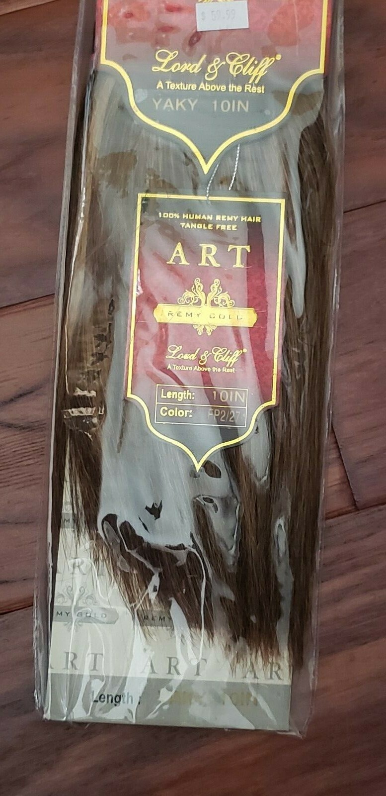 New Lord & Cliff 100% Human Hair Extension Remy Gold Art Yaky 10in FP2/27 $59