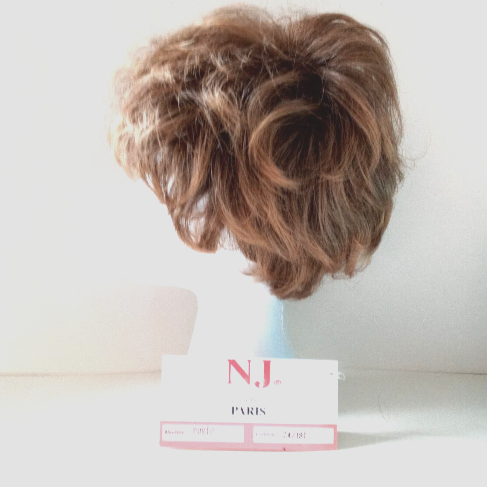 N J Creation Paris PORTO Wig Pixie Short Curly Ash Blonde Sunkissed Bangs NEW