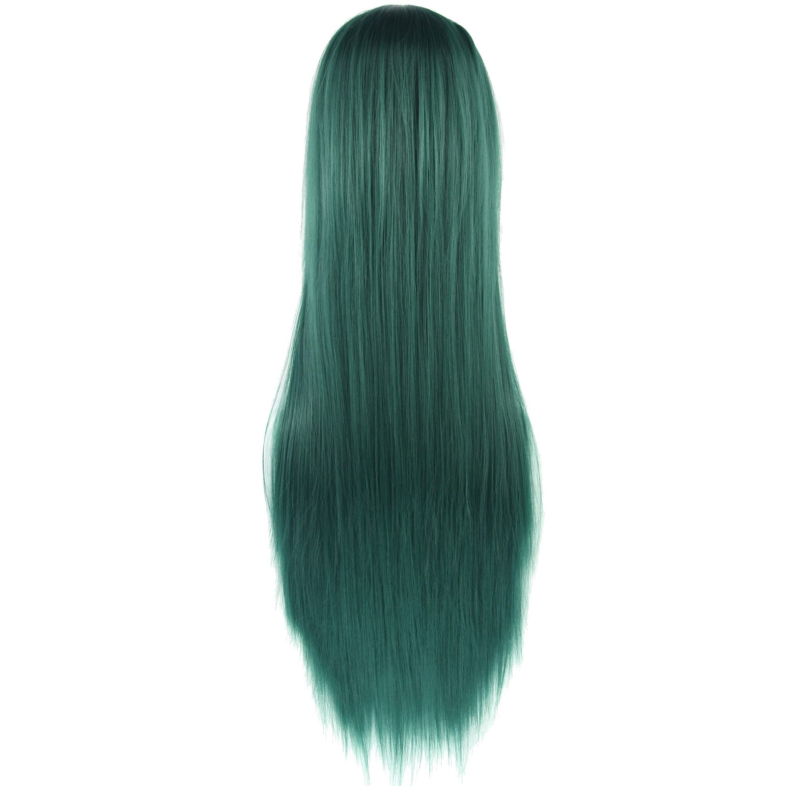 80cm Long Straight Natural Hair Cosplay Wigs with Bangs Colorful Halloween Co