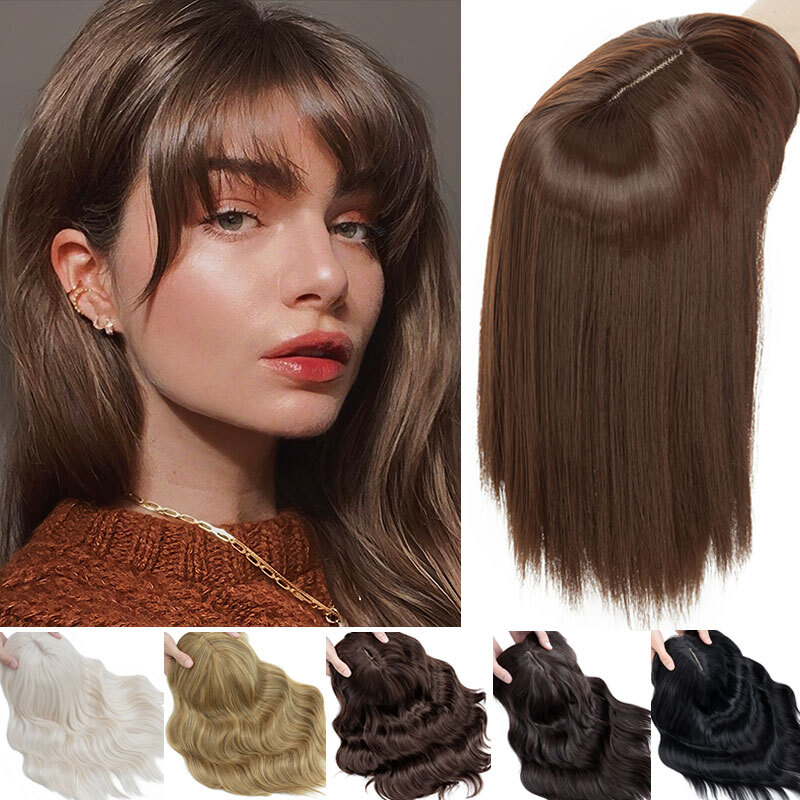 CLEARANCE Straight Wavy Clip In Topper Hair Extensions Long Toupee Hair Pieces