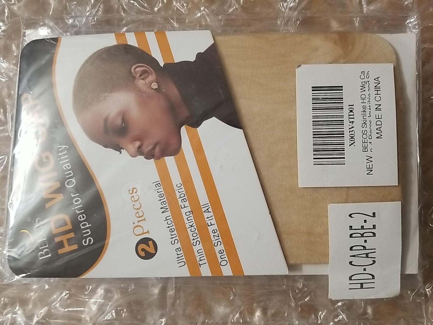 BEEOS HD Wig Cap 2 Pieces Superior Quality Ultra Stretch Thin Stocking