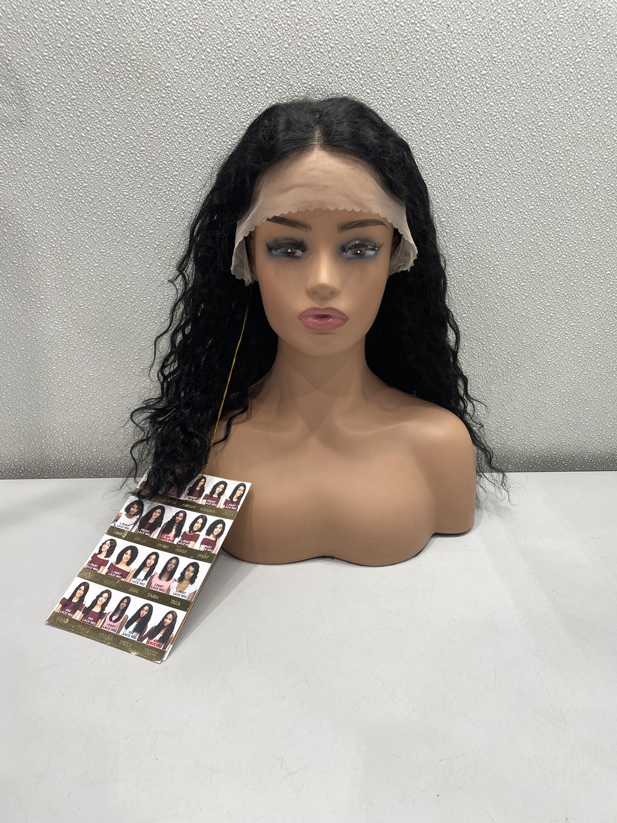 Indu Gold Lavida Natural Black 100% Human Hair Lace Wig, 18″