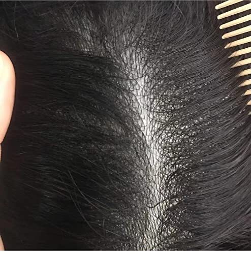 Thin Skin 0.1mm Invisible Full Poly Mens Toupee Hairpiece Human Hair US