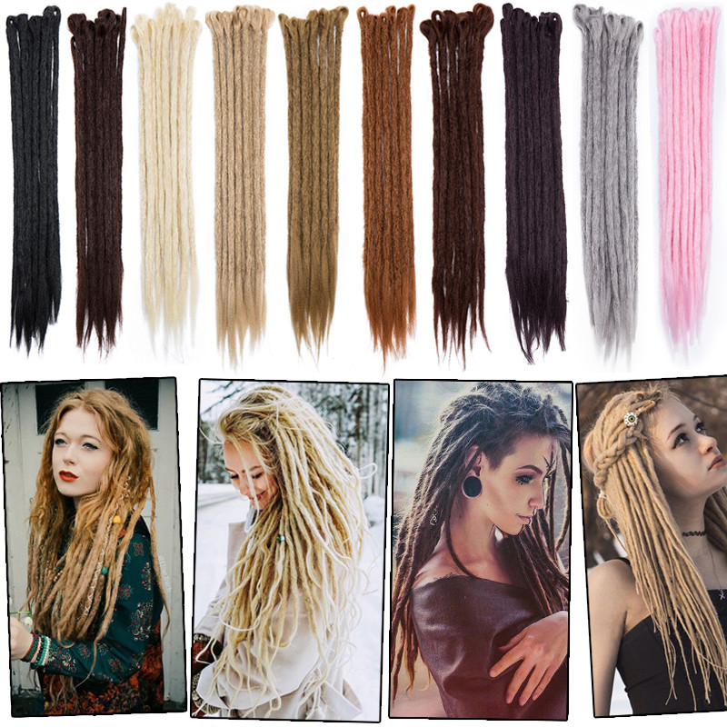 Multi-Color Synthetic Soft Dread Locks Crochet Braid Braiding Hair Extensions US