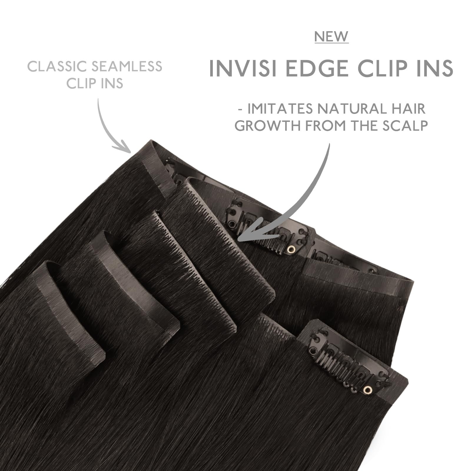 Wennalife Invisi Seamless Clip In Hair Extensions Real Human Hair 12 Inch 80G