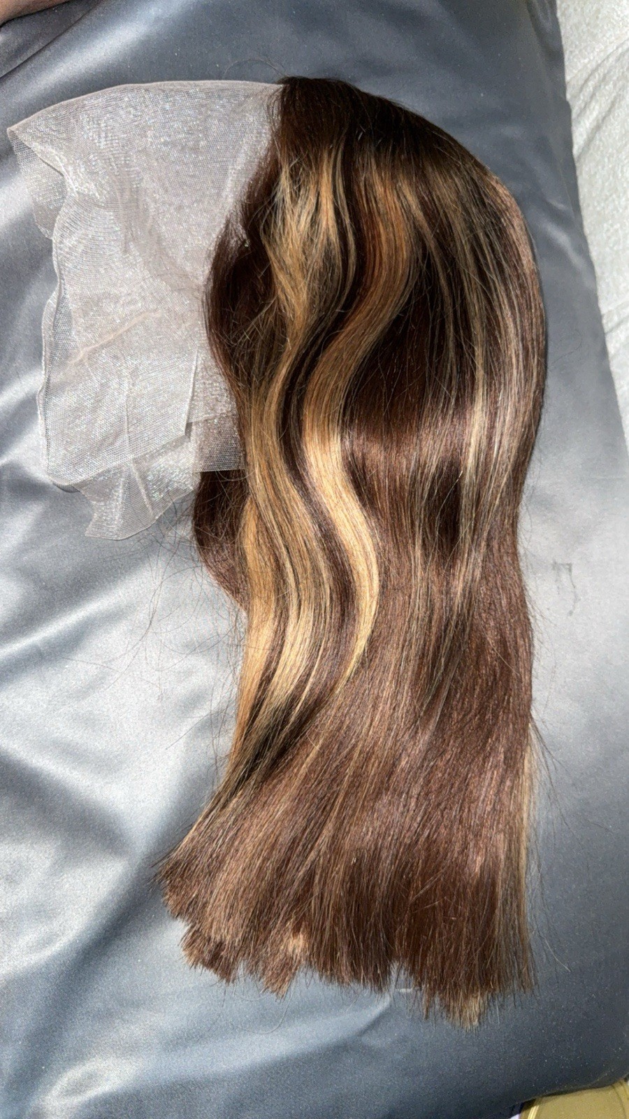14inch Hair 13×6 Lace Front Human Hair Wig Deep Wave Brown/Blonde