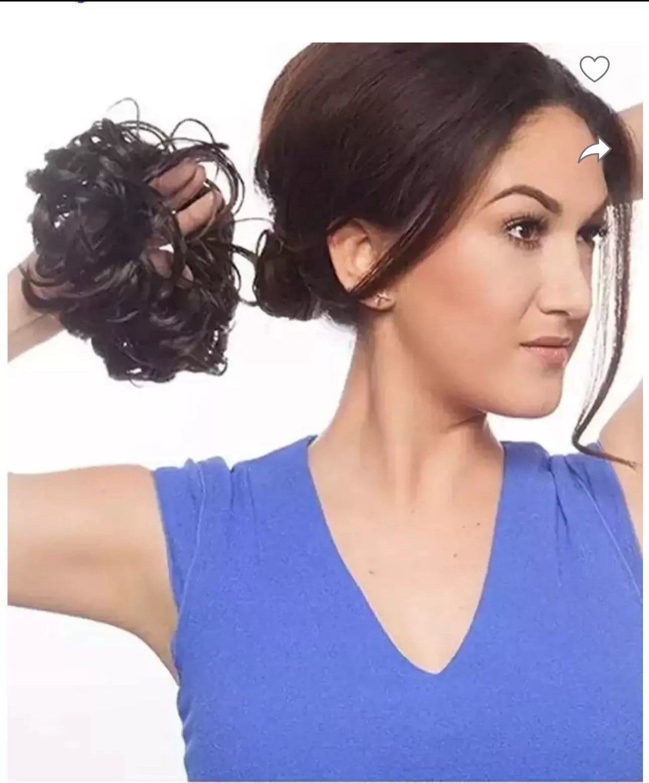 Messy Hair Scrunchie Hair Piece With Elastic Rubber Band