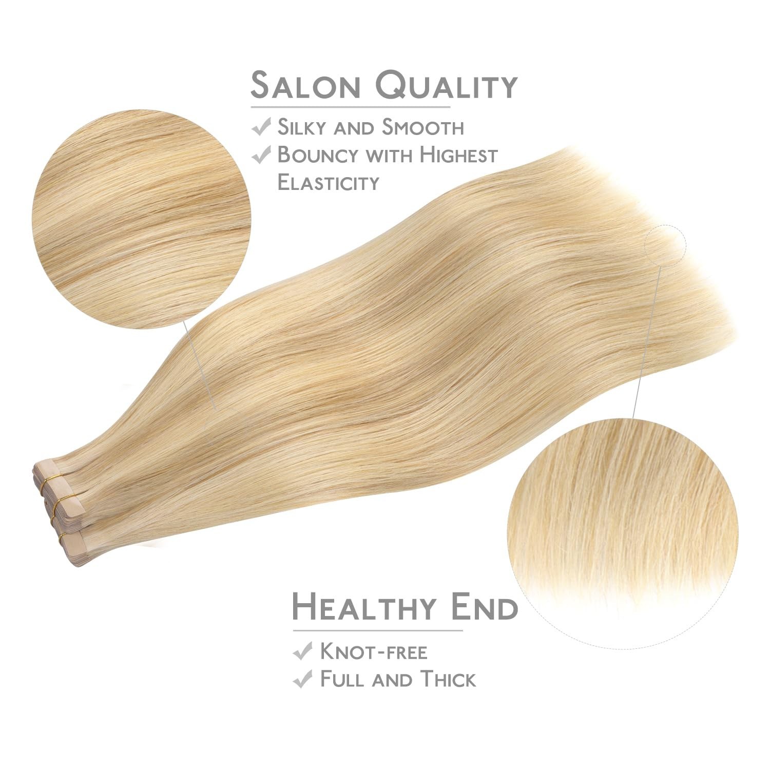 Wennalife 24in Tape In Human Hair Extensions 100g 40 Pc Set Light Blonde SEALED!