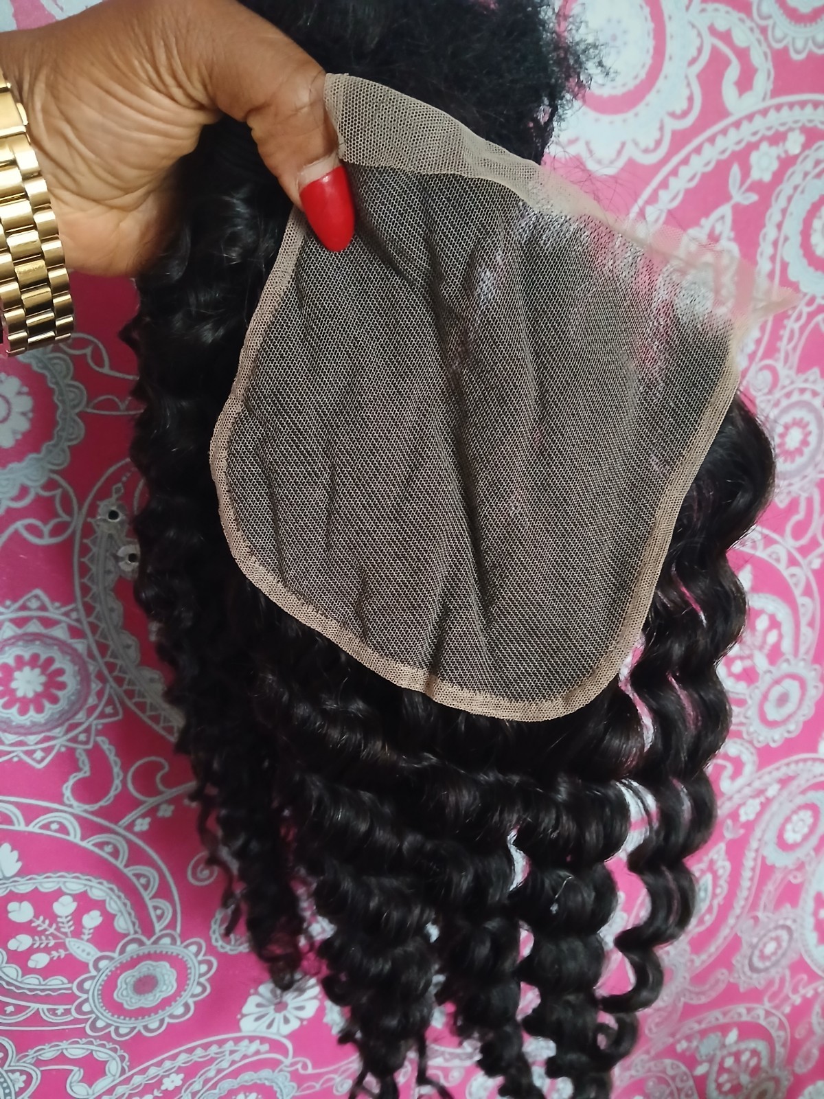 12A CAMBODIAN VIRGIN HUMAN HAIR 22+24+26&22INCH 6X6 WIDER CLOSURE DEEP WAVE 380g