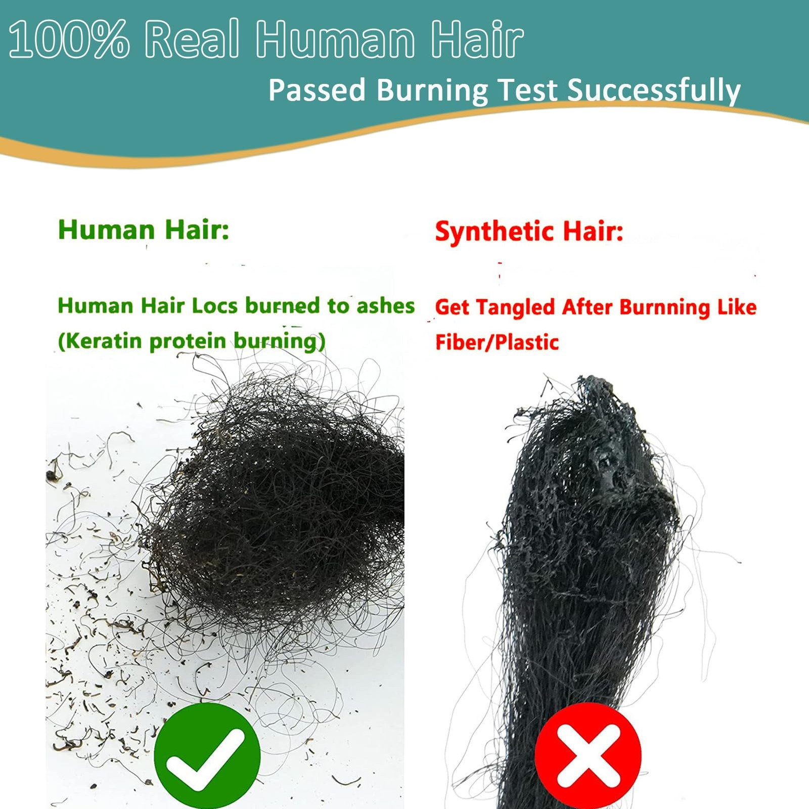 Viovian 0.6Cm Dreadlock Extensions Human Hair 6 Inch 30 Strands Real Human Hair